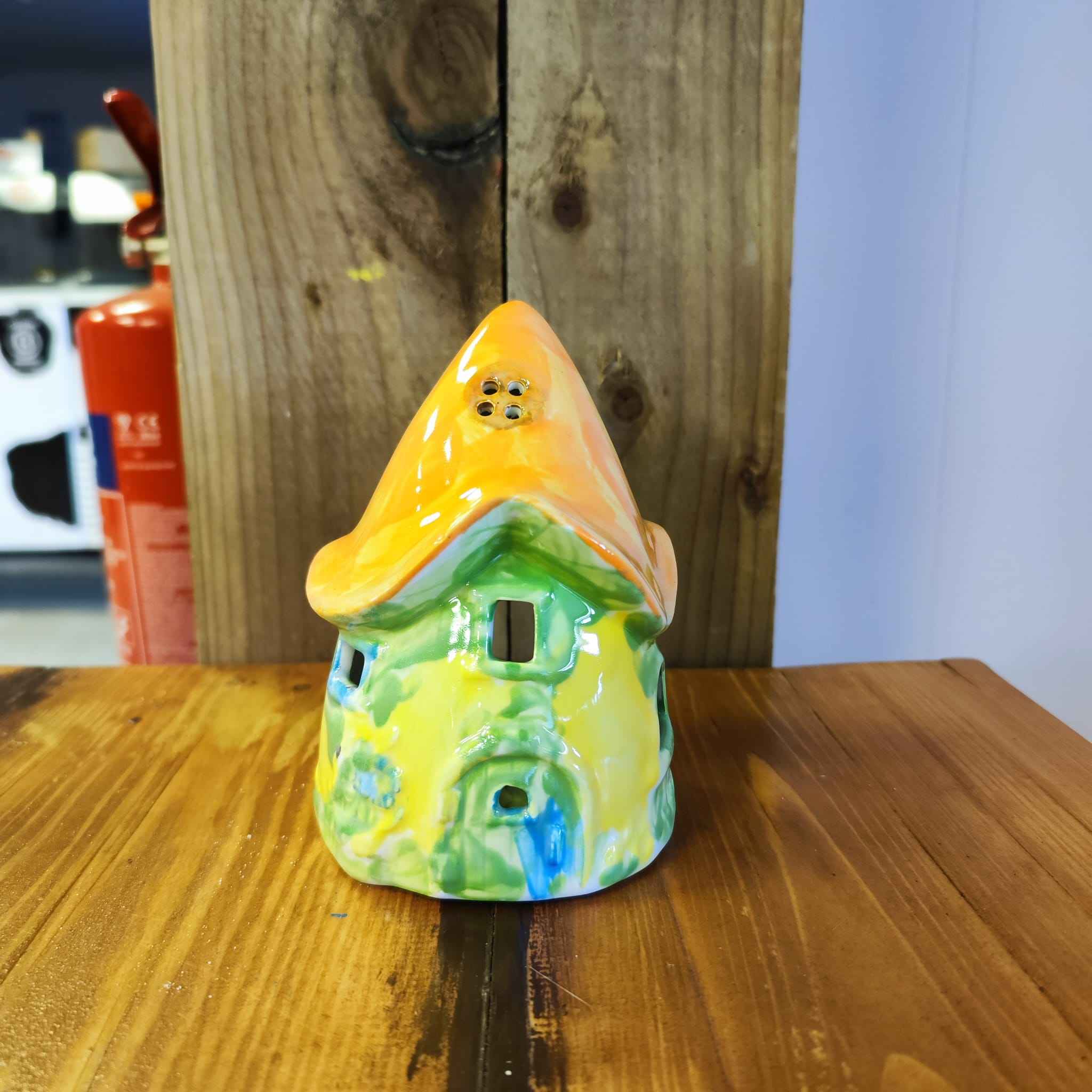pottery painting of house